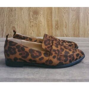 Raid Ashley Loafers Slip Ons Flats Leopard Print Suede Womens Size 5‎